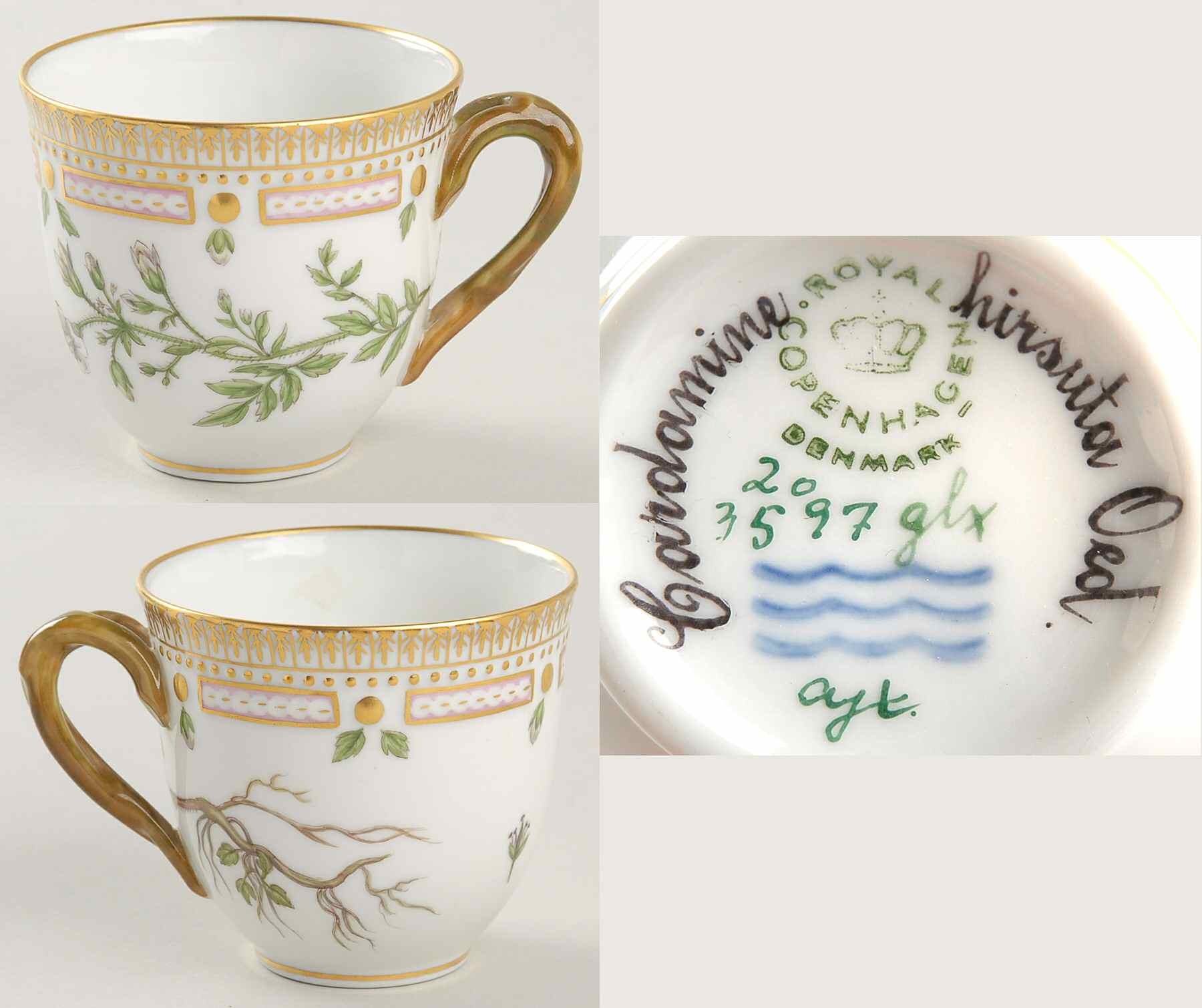 Flora Danica (1961 To Current) Flat Cup-Cardamine hirsuta Oed by Royal Copenhagen-1