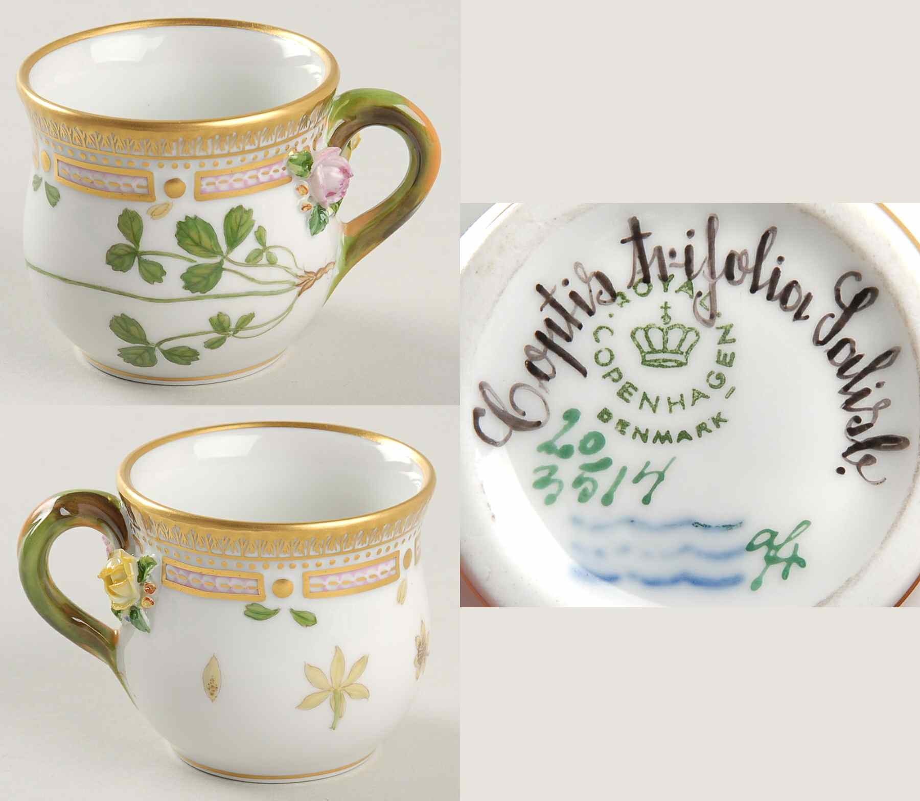 Flora Danica (1961 To Current) Round Custard Cup-Coptis trifolia Salisb by Royal Copenhagen-1