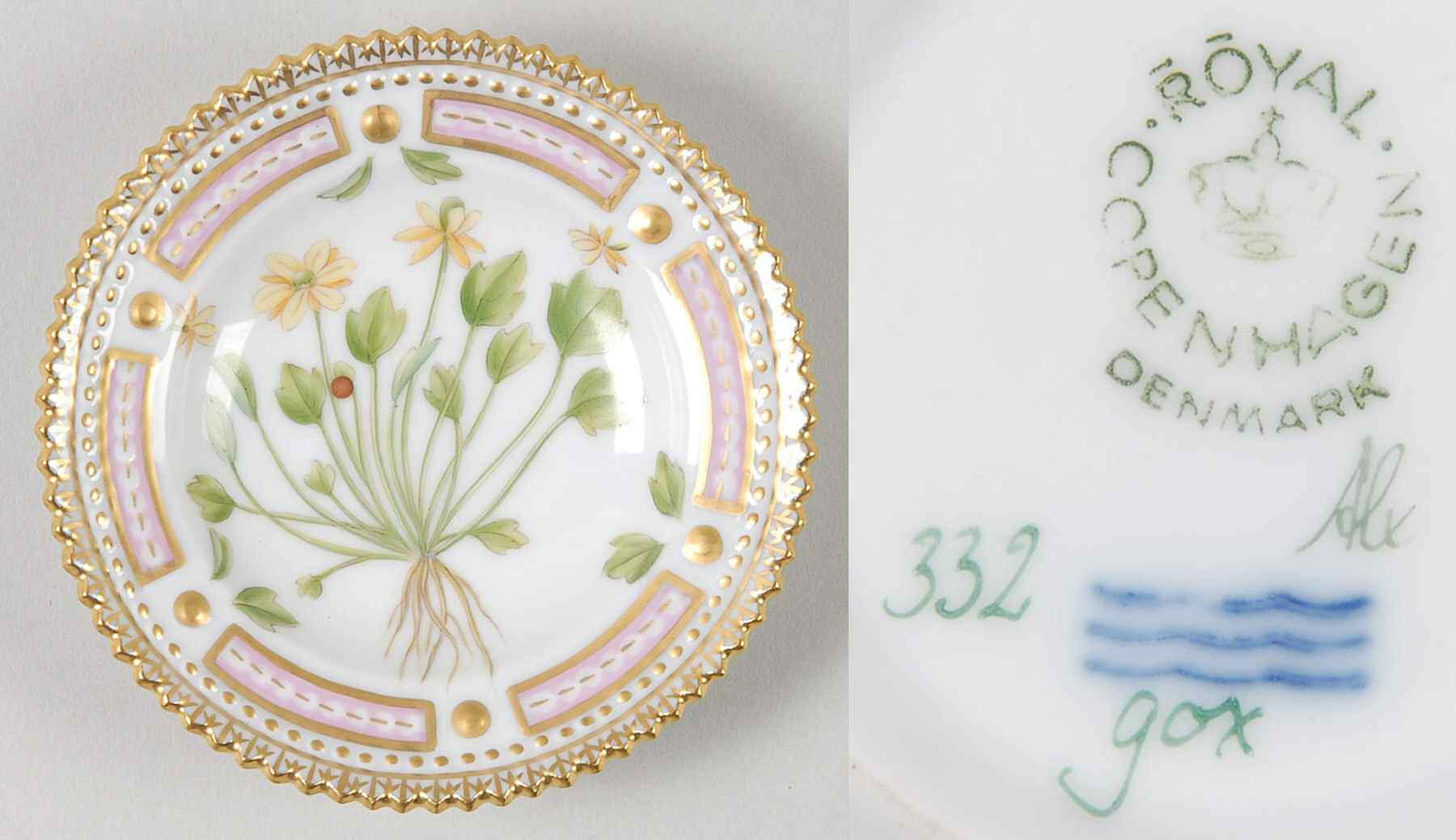 Flora Danica (1961 To Current) Butter Pat by Royal Copenhagen-1
