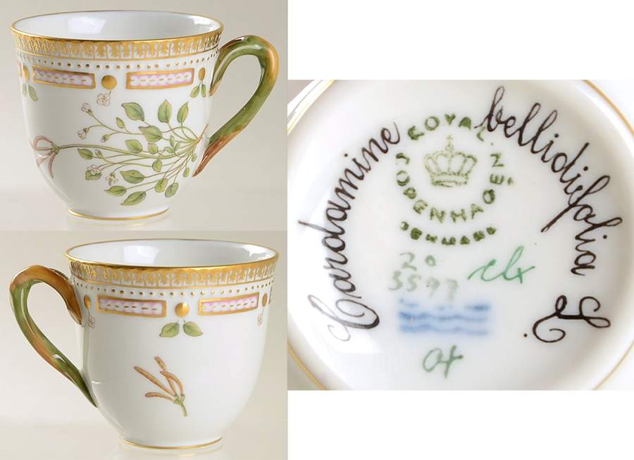 Flora Danica (1961 To Current) Flat Cup--Cardamine bellidifolia L. by Royal Copenhagen-1