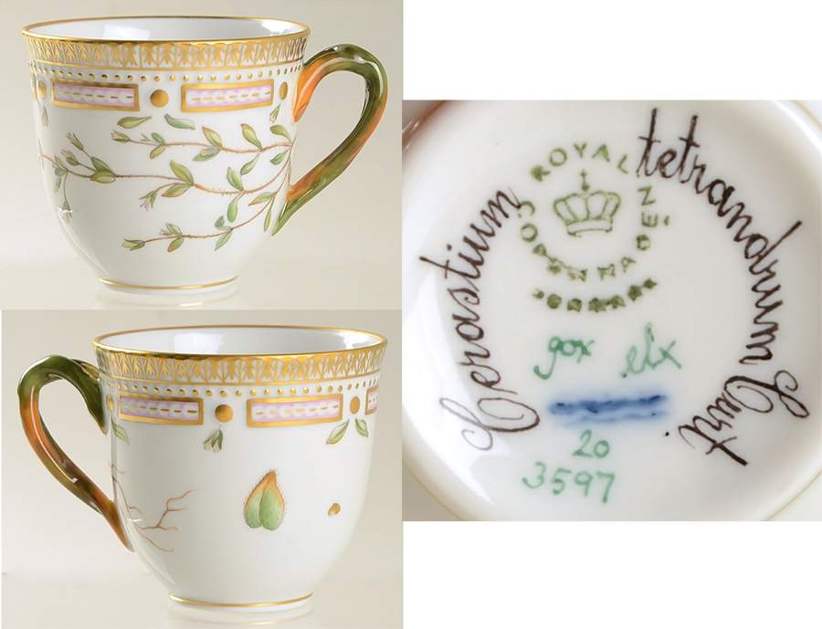 Flora Danica (1961 To Current) Flat Cup-Cerastium tetrandrum Curt. by Royal Copenhagen-1