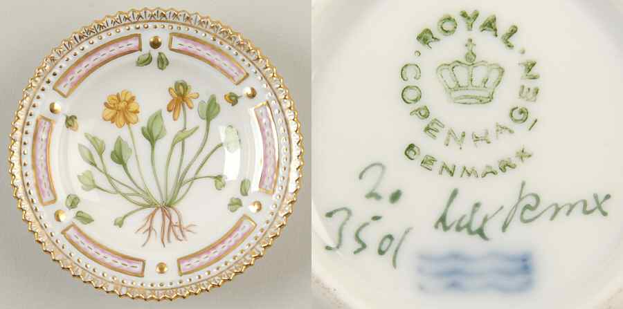 Flora Danica (1961 To Current) Butter Pat by Royal Copenhagen-1