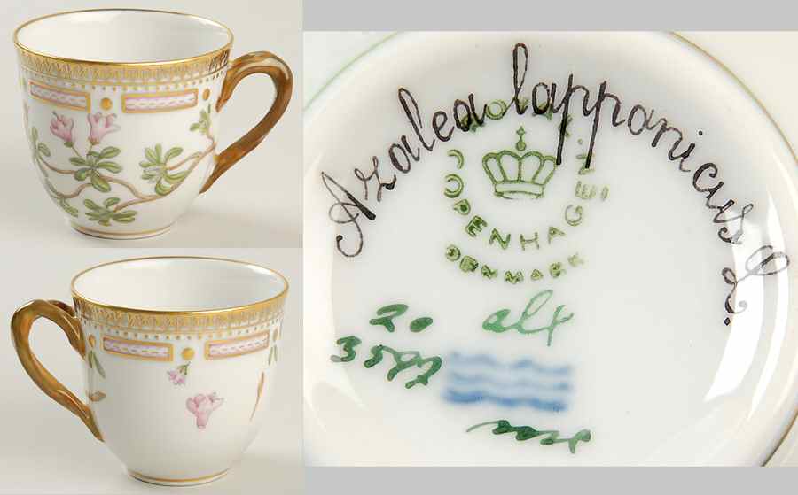 Flora Danica (1961 To Current) Flat Cup-Azalea lapponicus L. by Royal Copenhagen-1