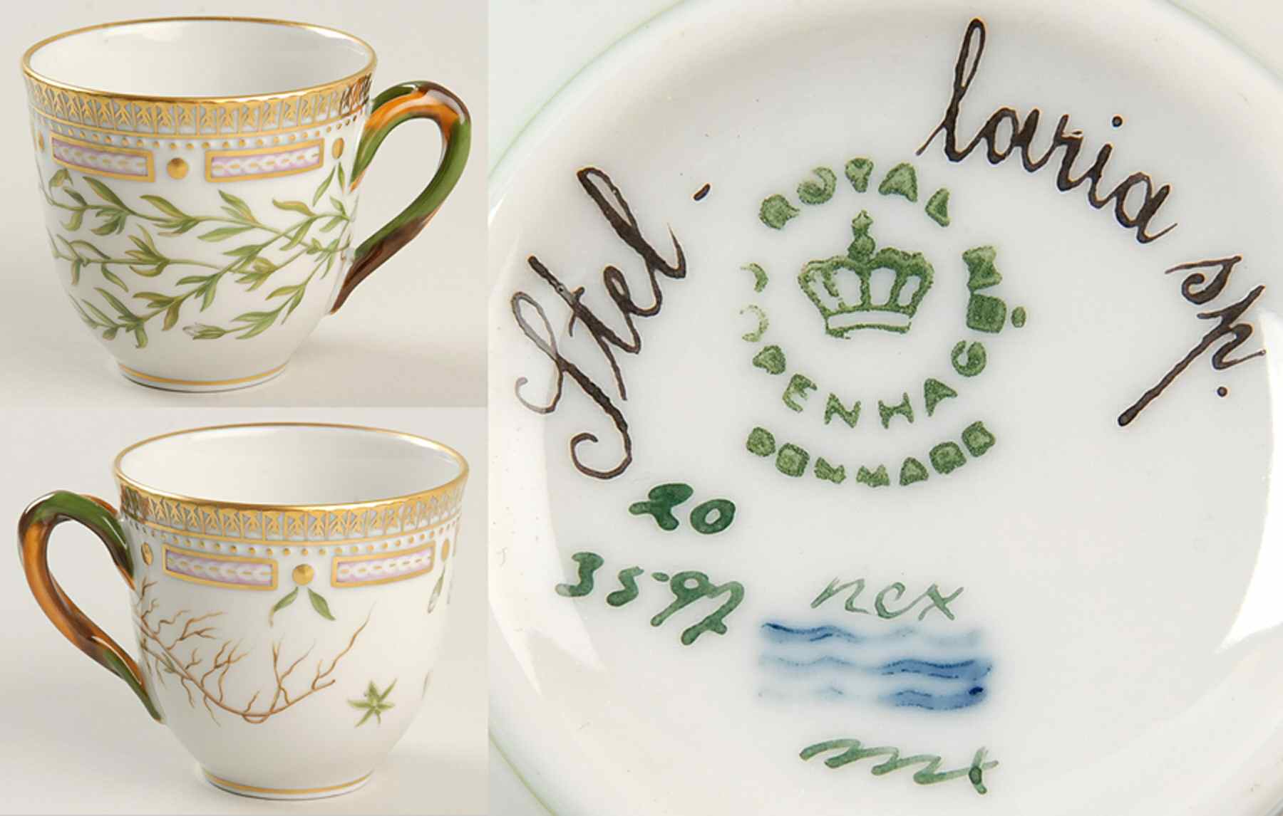 Flora Danica (1961 To Current) Flat Cup-Stel laria sp. by Royal Copenhagen-1