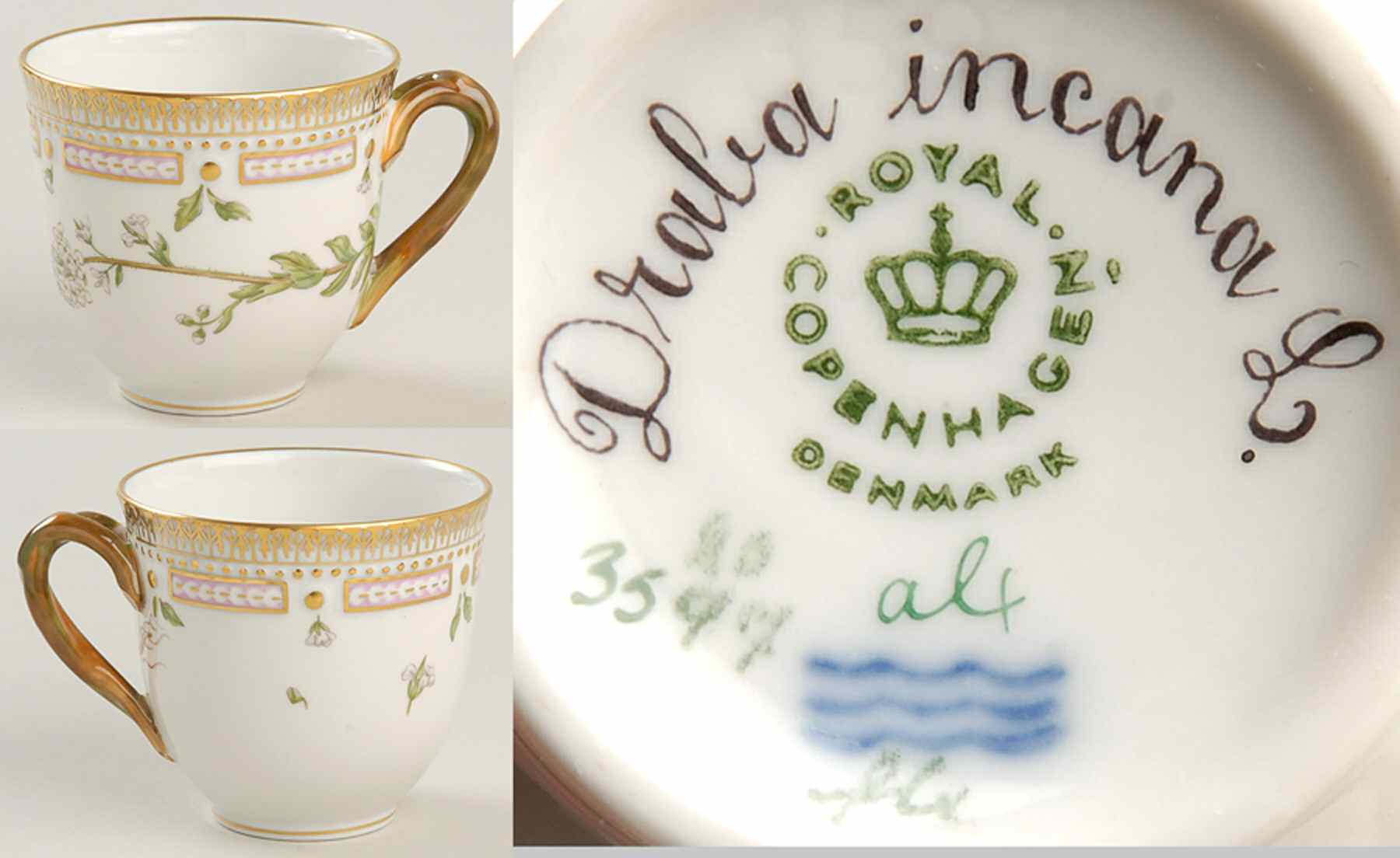 Flora Danica (1961 To Current) Flat Cup-Draba incana L. by Royal Copenhagen-1
