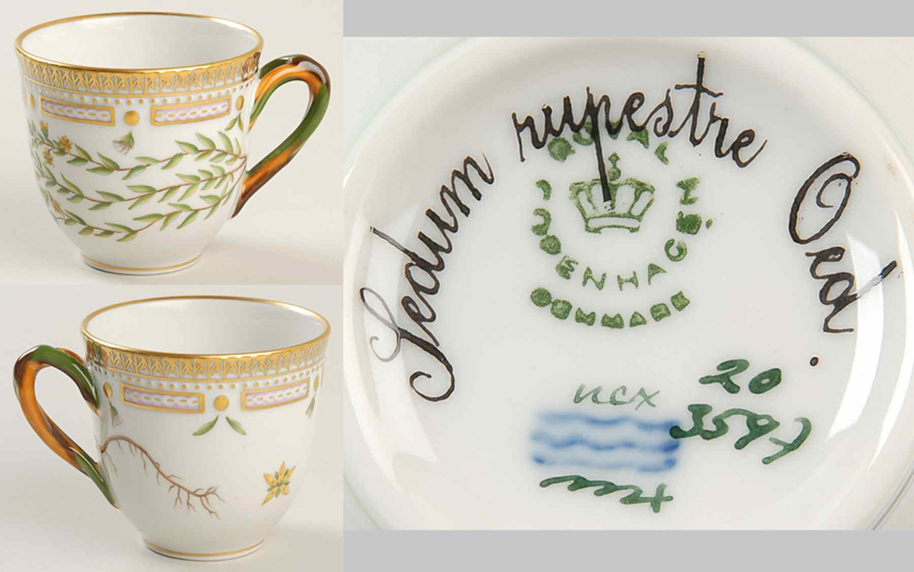 Flora Danica (1961 To Current) Flat Cup-Sedum rupestre Ord. by Royal Copenhagen-1