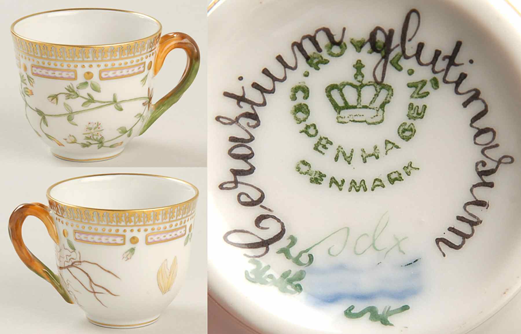 Flora Danica (1961 To Current) Flat Demitasse Cup-Cerastium glutinasum by Royal Copenhagen-1