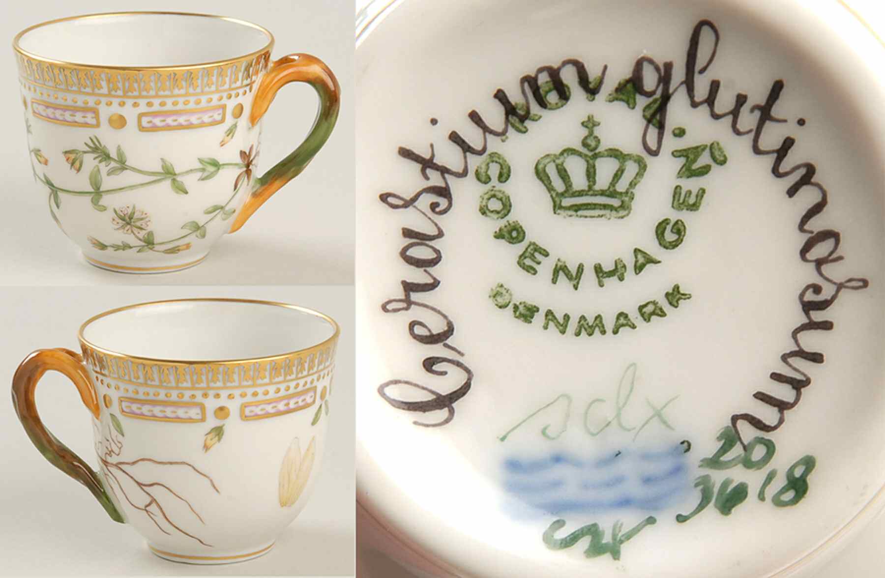 Flora Danica (1961 To Current) Flat Demitasse Cup-Cerastium glutinasum by Royal Copenhagen-1