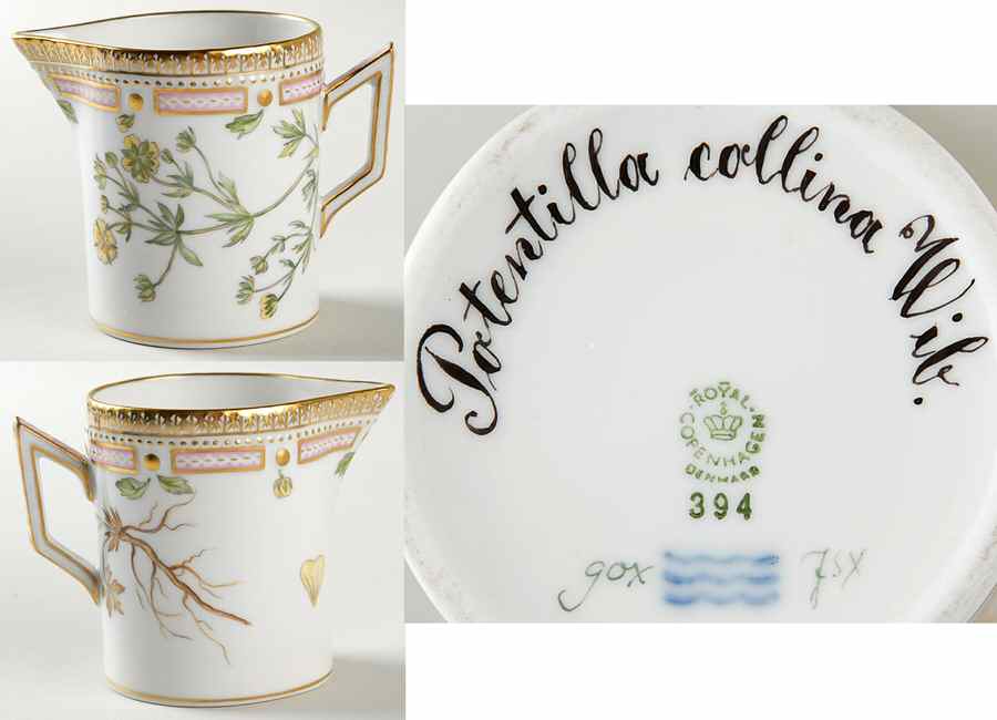 Flora Danica (1961 To Current) Creamer-Potentilla collina Wib. by Royal Copenhagen-1
