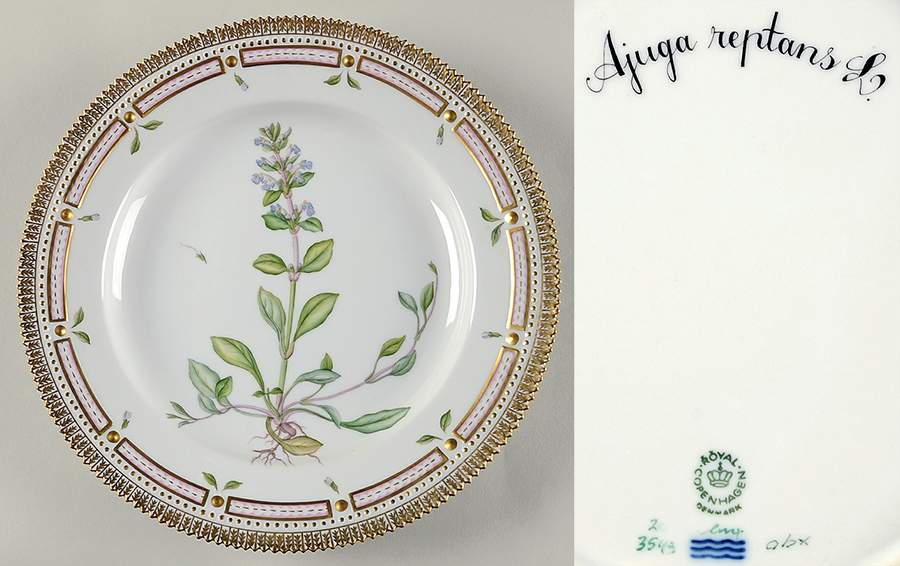 Flora Danica (1961 To Current) Dinner Plate-Ajuga Reptans L by Royal Copenhagen-1