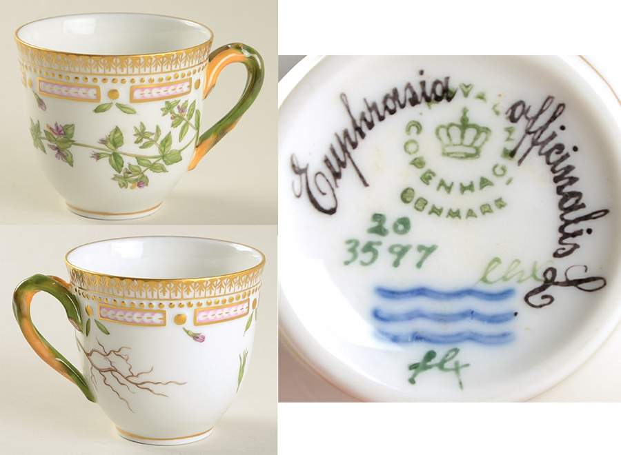 Flora Danica (1961 To Current) Flat Cup-Euphrasia officinalis L by Royal Copenhagen-1