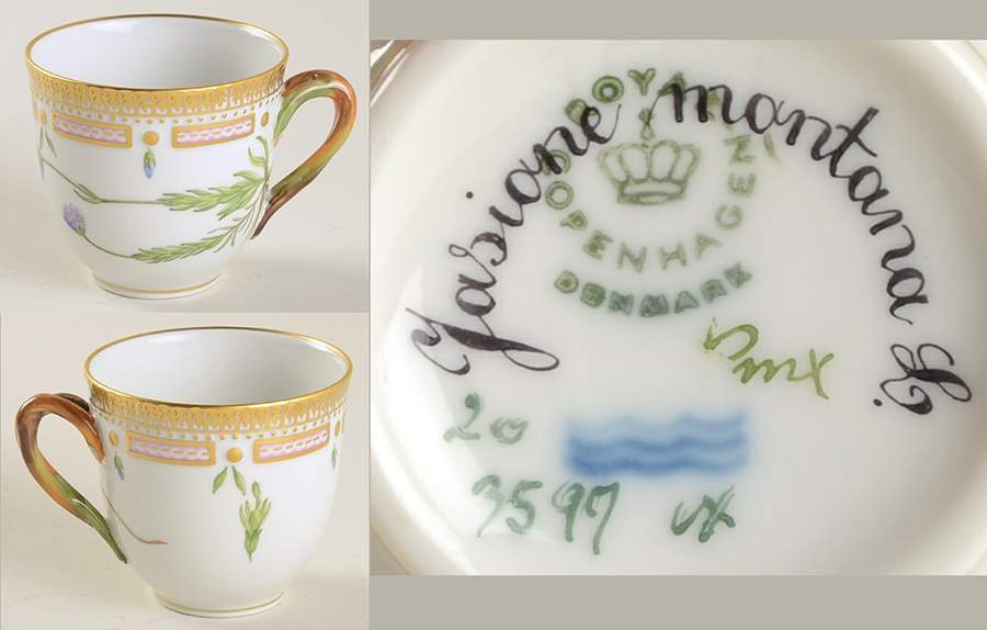Flora Danica (1961 To Current) Flat Cup-Jasione montana L by Royal Copenhagen-1