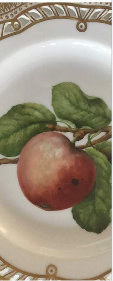 Flora Danica (1961 To Current) 9" Pierced Luncheon Plate/Fruit Stand-Apple by Royal Copenhagen-1