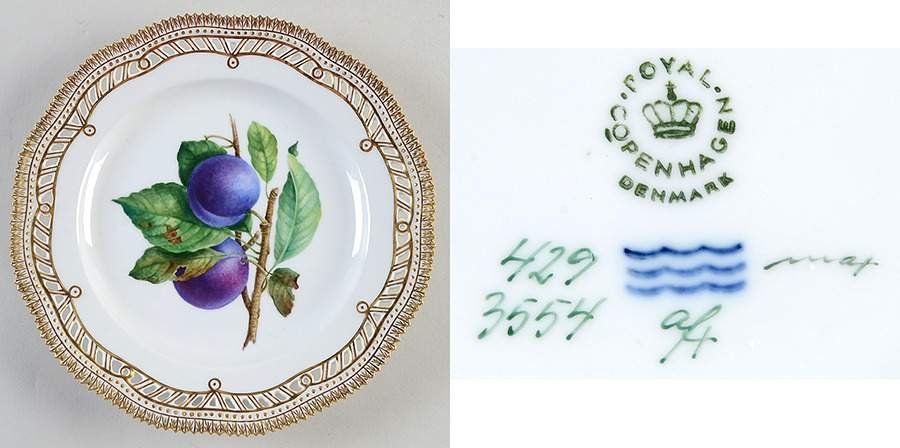 Flora Danica (1961 To Current) Fruit Service Plate by Royal Copenhagen-1