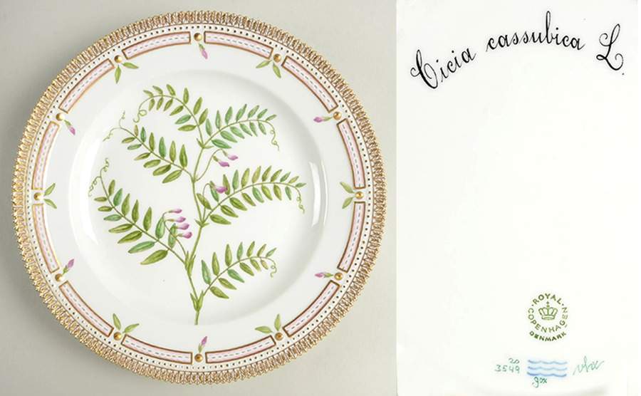 Flora Danica (1961 To Current) Dinner Plate-Cicia cassubica L by Royal Copenhagen-1