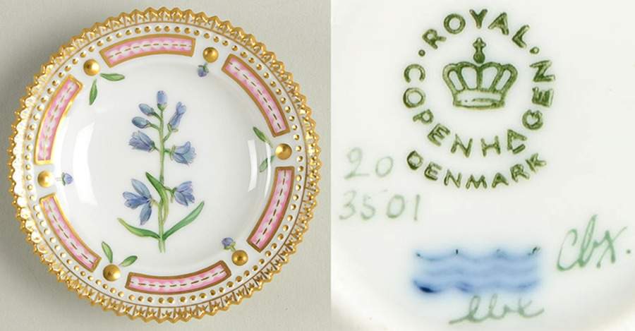 Flora Danica (1961 To Current) Butter Pat by Royal Copenhagen-1