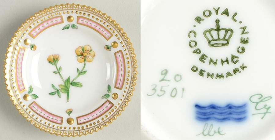 Flora Danica (1961 To Current) Butter Pat by Royal Copenhagen-1