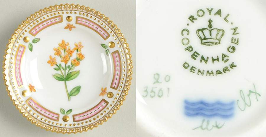 Flora Danica (1961 To Current) Butter Pat by Royal Copenhagen-1