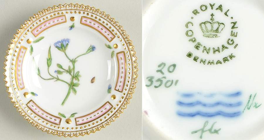 Flora Danica (1961 To Current) Butter Pat by Royal Copenhagen-1