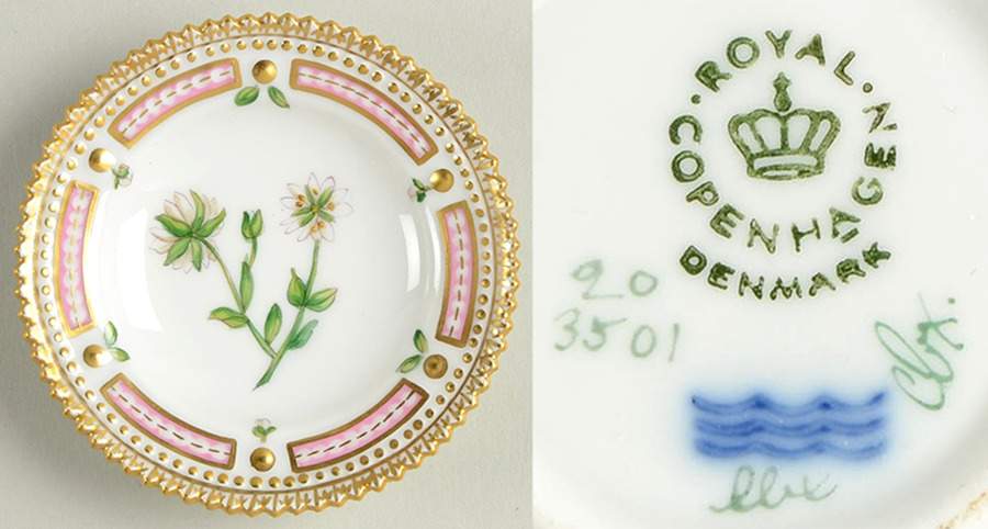 Flora Danica (1961 To Current) Butter Pat by Royal Copenhagen-1