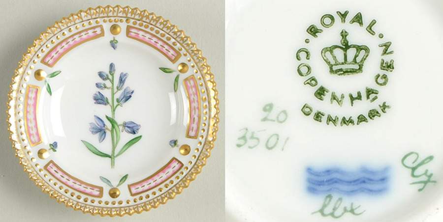 Flora Danica (1961 To Current) Butter Pat by Royal Copenhagen-1