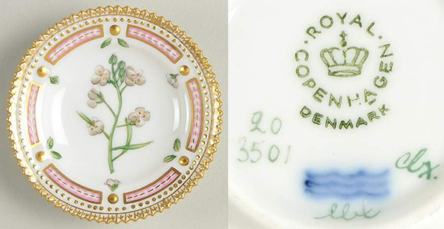 Flora Danica (1961 To Current) Butter Pat by Royal Copenhagen-1