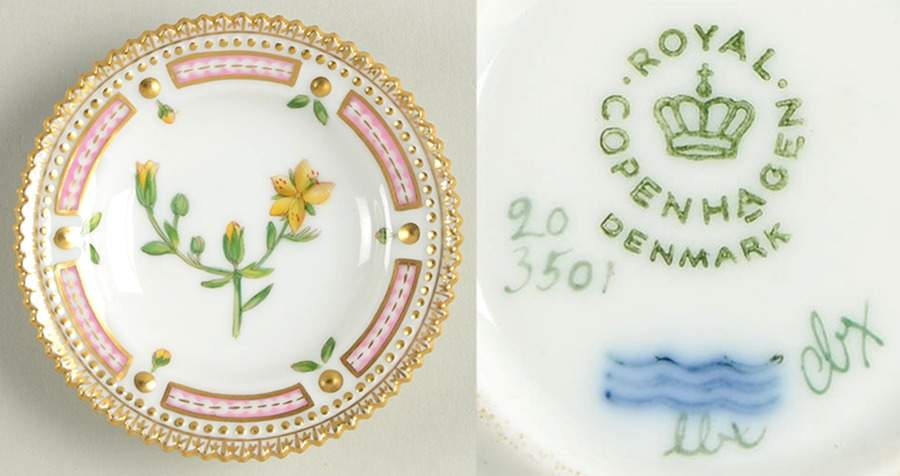 Flora Danica (1961 To Current) Butter Pat by Royal Copenhagen-1
