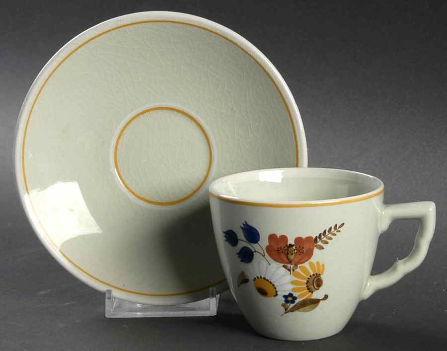 Frederiksberg Flat Cup & Saucer Set by Royal Copenhagen-1