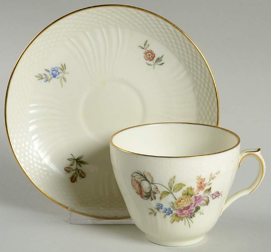 Frijsenborg Flat Cup & Saucer Set by Royal Copenhagen-1
