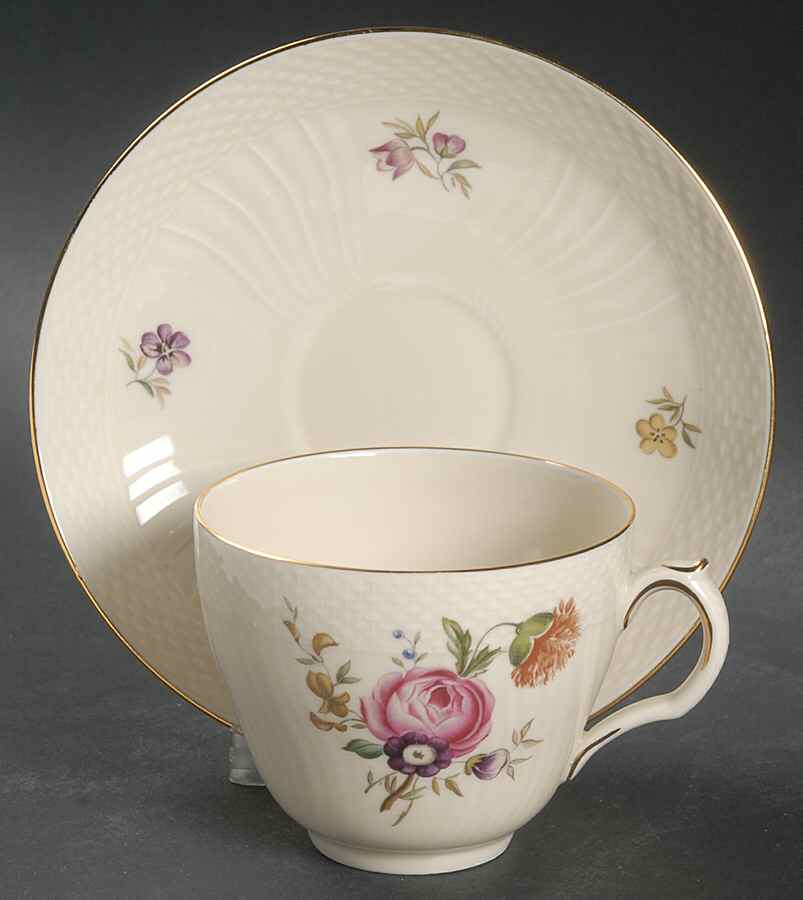 Frijsenborg Flat Cup & Saucer Set by Royal Copenhagen-1