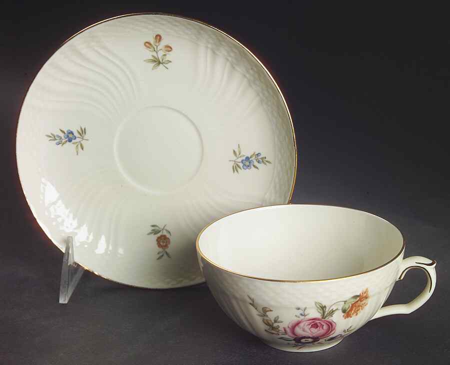 Frijsenborg Flat Cup & Saucer Set by Royal Copenhagen-1