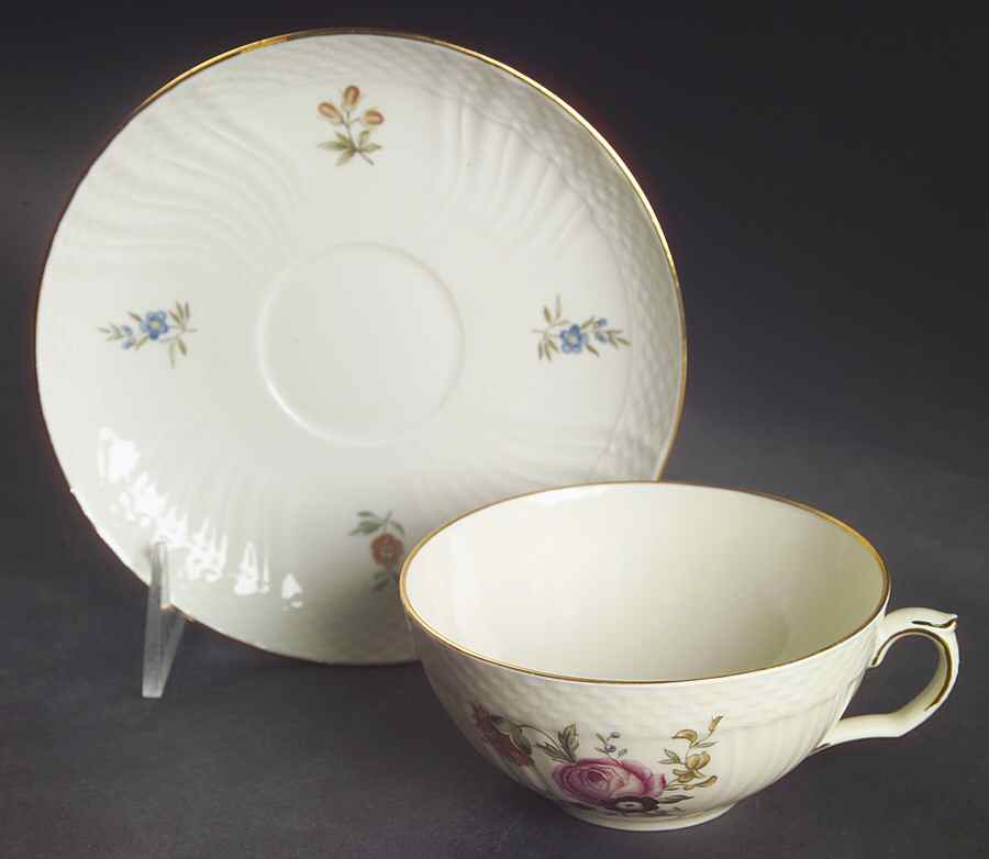 Frijsenborg Flat Cup & Saucer Set by Royal Copenhagen-1