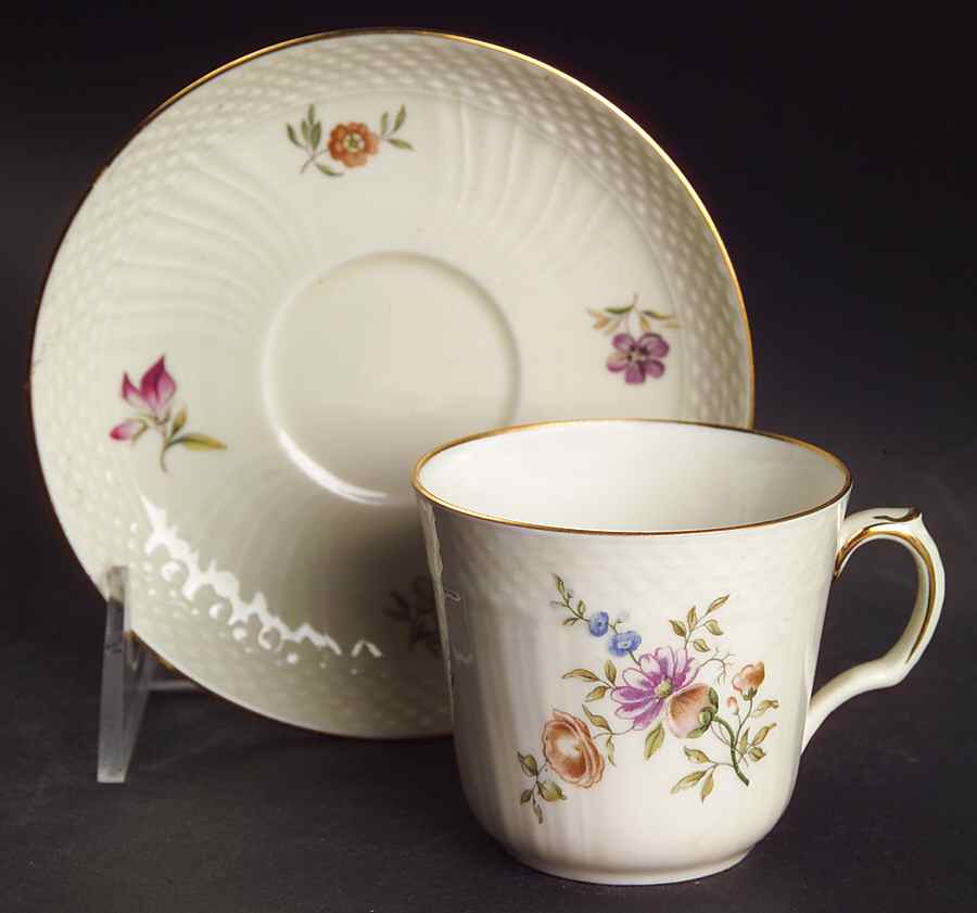 Frijsenborg Flat Demitasse Cup & Saucer Set by Royal Copenhagen-1