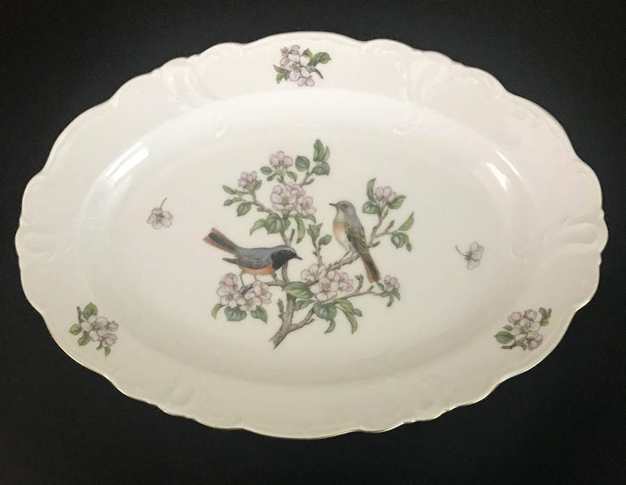 Garden Song 11" Oval Serving Platter by Royal Copenhagen-1