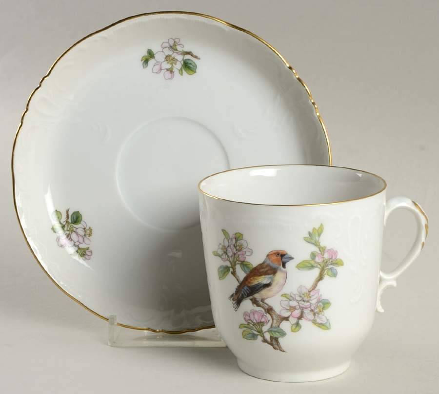 Garden Song Flat Cup & Saucer Set by Royal Copenhagen-1