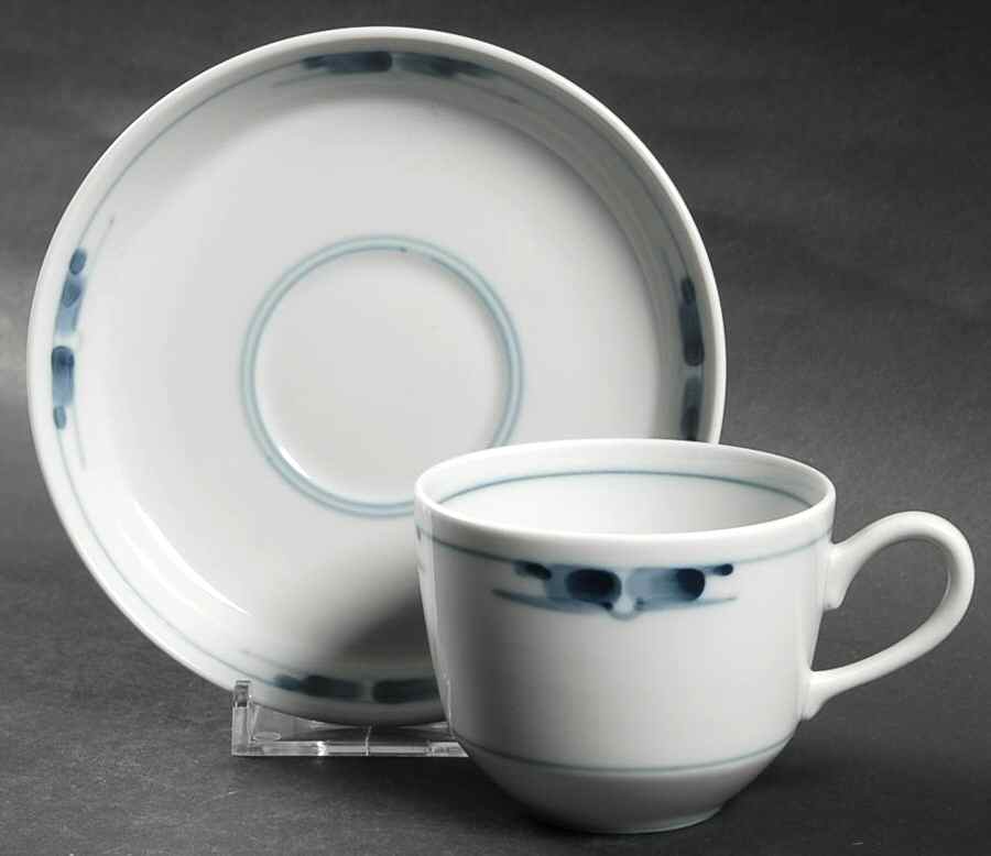 Gemina Flat Demitasse Cup & Saucer Set by Royal Copenhagen-1