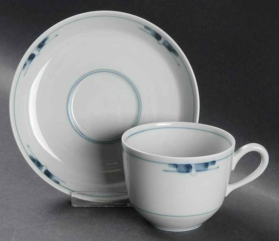 Gemina Flat Cup & Saucer Set by Royal Copenhagen-1