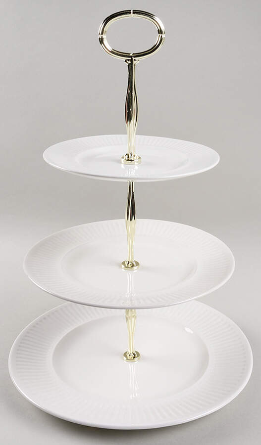Georgiana 13 7/8"-14 1/4" 3-Tiered Serving Tray(DP,SP,BB) HC by Royal Copenhagen-1