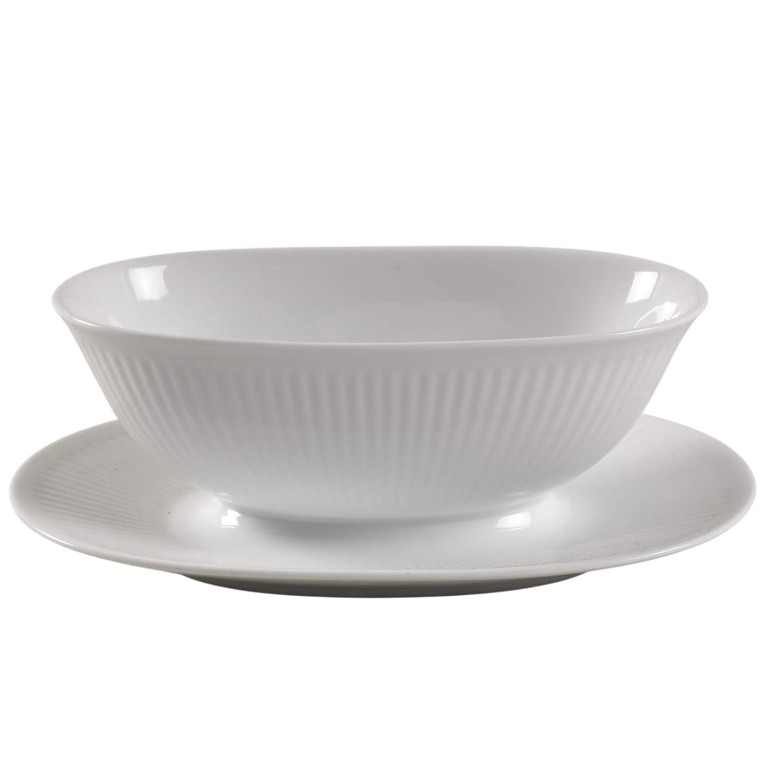 Georgiana Gravy Boat with Attached Underplate by Royal Copenhagen-1