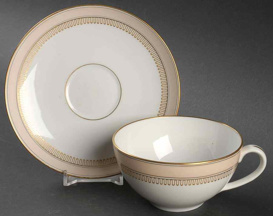 Giselle Flat Cup & Saucer Set by Royal Copenhagen-1