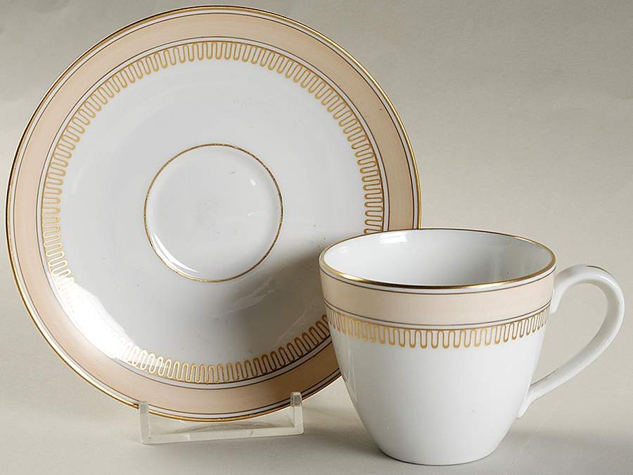 Giselle Flat Demitasse Cup & Saucer Set by Royal Copenhagen-1