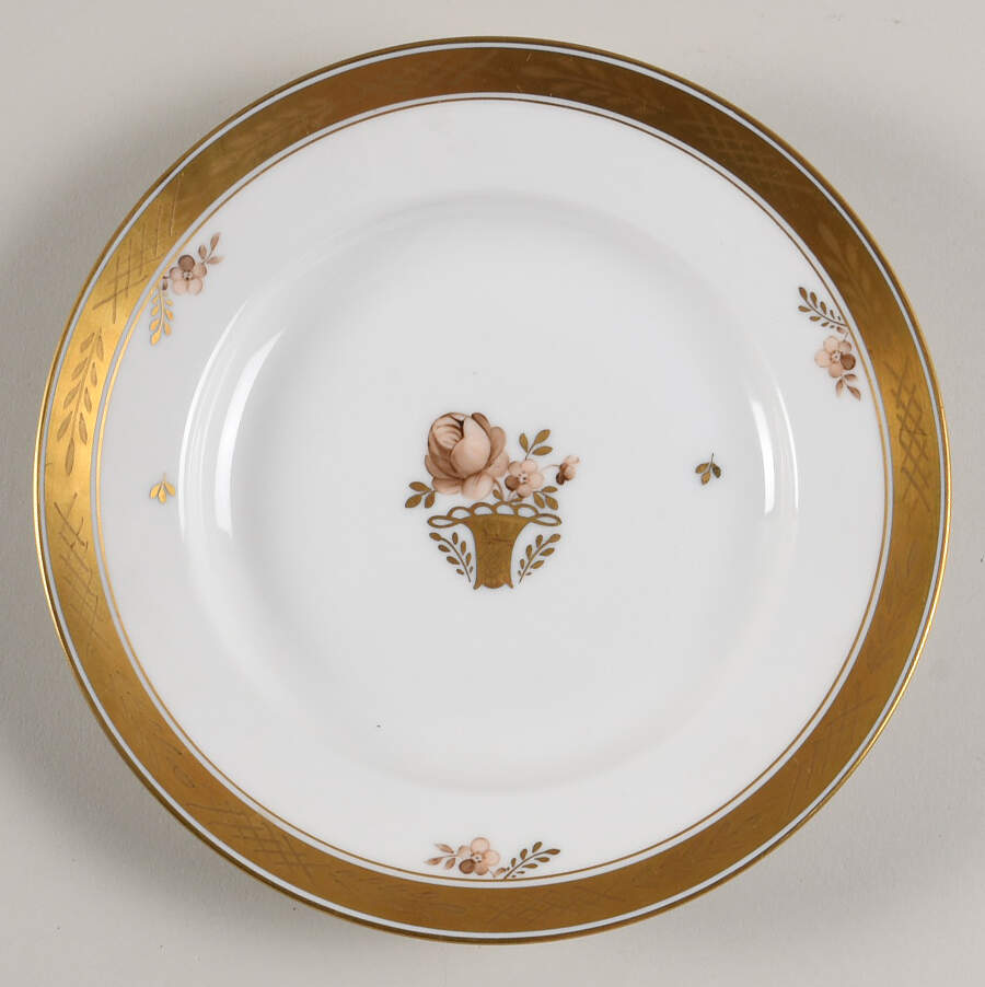 Golden Basket Dessert/Pie Plate by Royal Copenhagen-1