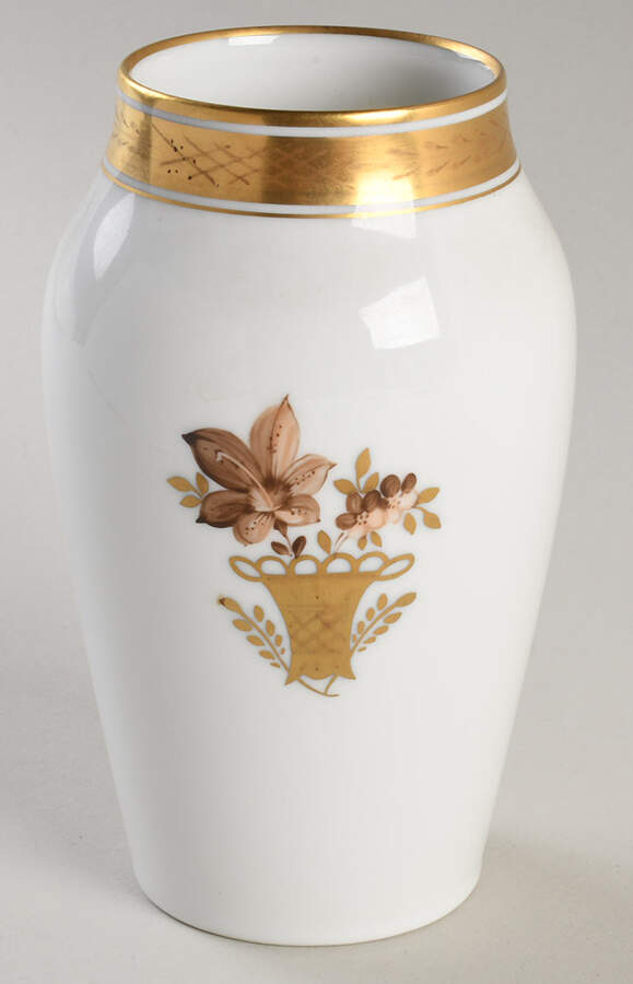 Golden Basket 5" Vase by Royal Copenhagen-1