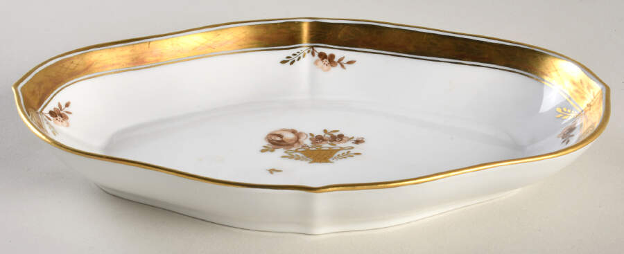 Golden Basket Pickle Dish by Royal Copenhagen-1