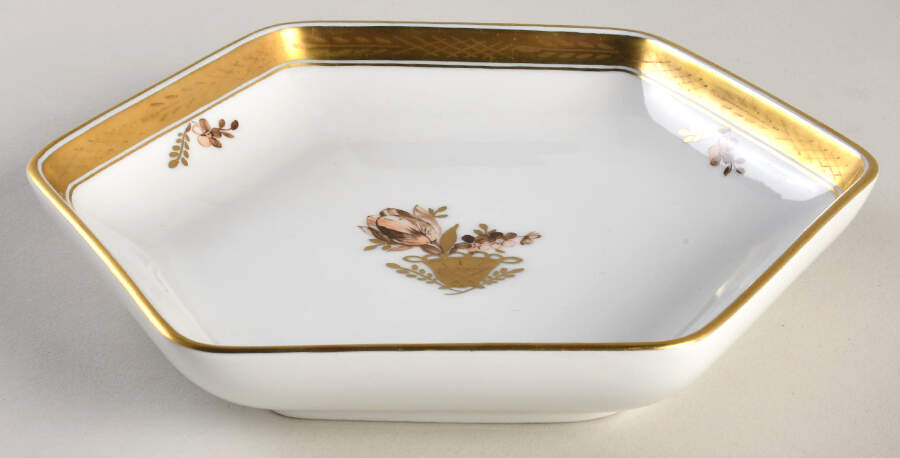 Golden Basket Pickle Dish by Royal Copenhagen-1
