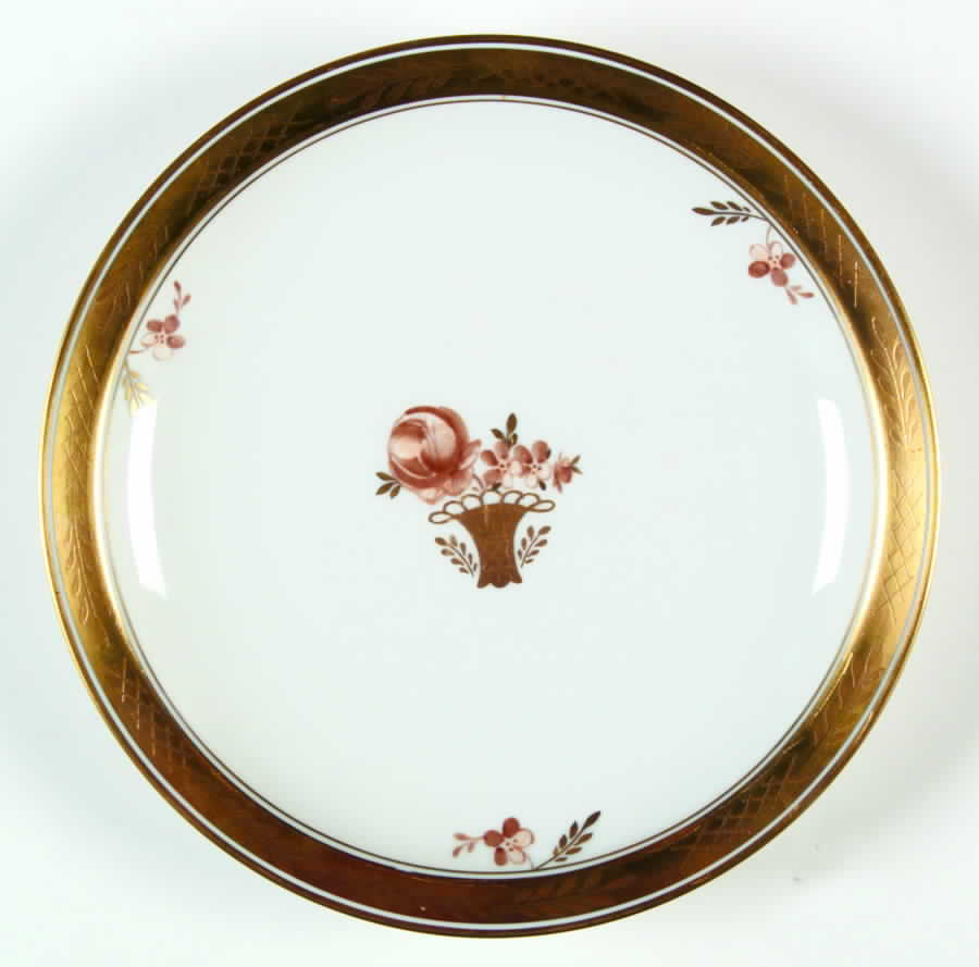 Golden Basket Dessert/Pie Plate by Royal Copenhagen-1