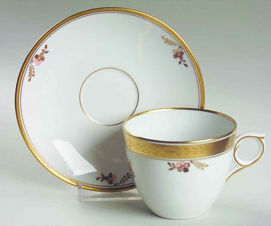 Golden Basket Flat Cup & Saucer Set by Royal Copenhagen-1