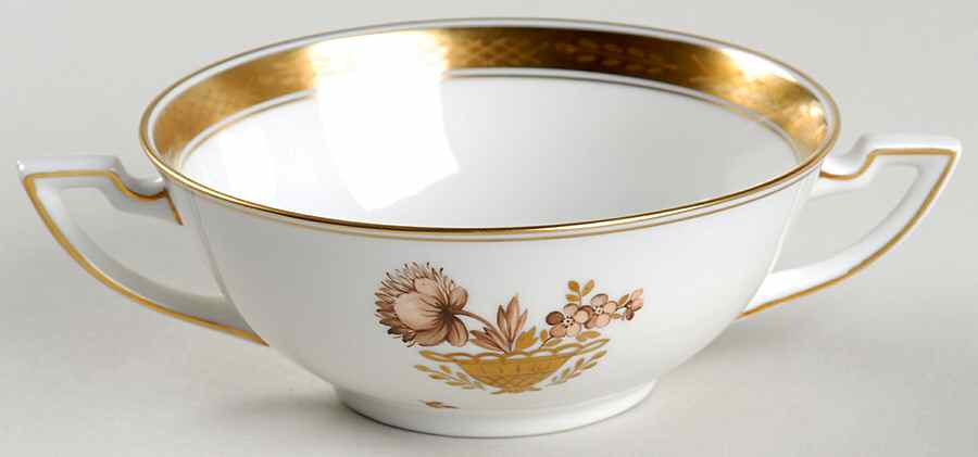 Golden Basket Flat Cream Soup Bowl by Royal Copenhagen-1