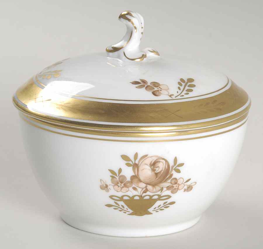 Golden Basket Mini Sugar Bowl & Lid by Royal Copenhagen-1