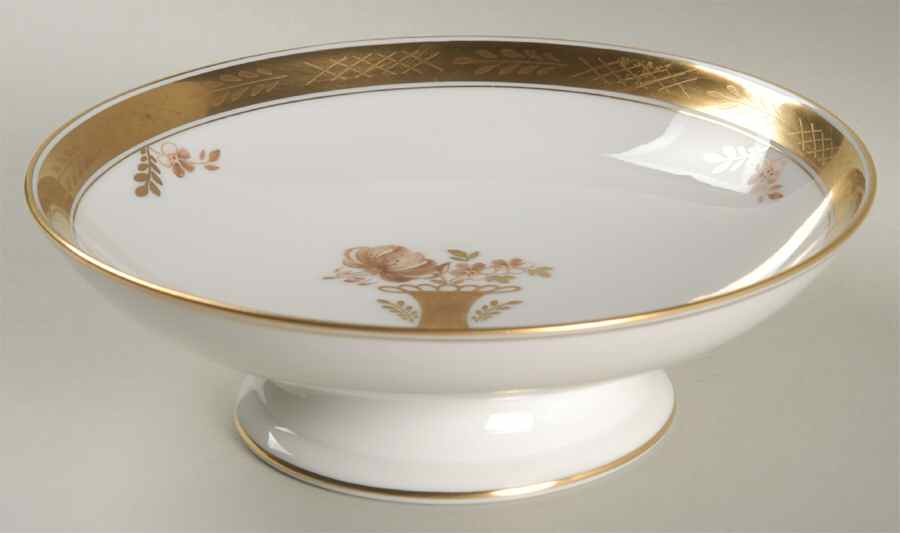 Golden Basket Round Compote (Height X Width) by Royal Copenhagen-1